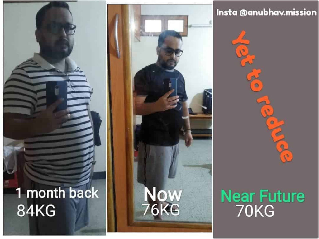 Anubhav Kumar weight loss story India