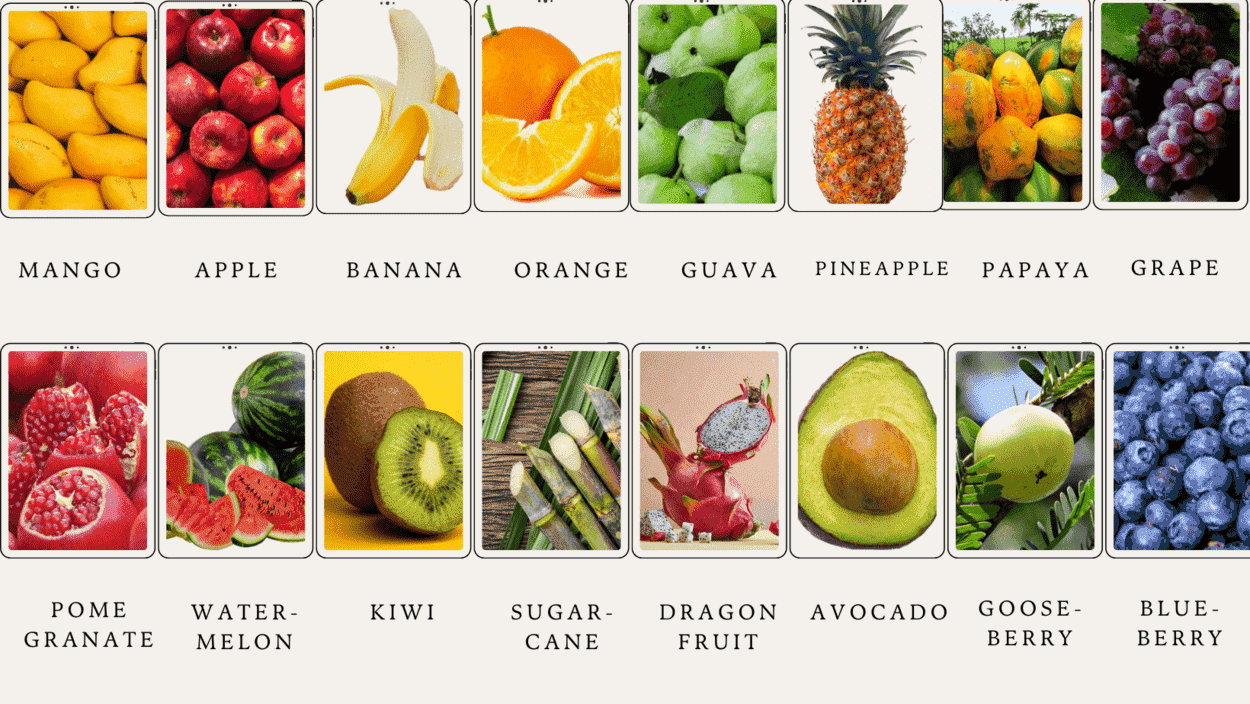 20 Fruits Name In Hindi And English With Pictures 10 Fruits List 