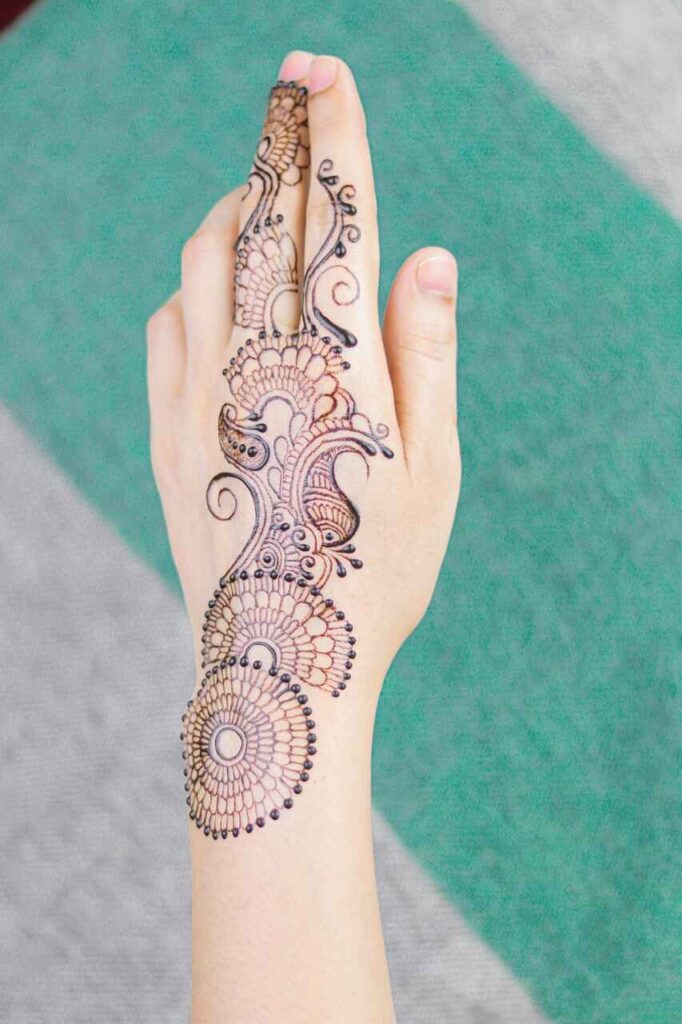 Finger Arabic Mehndi design idea