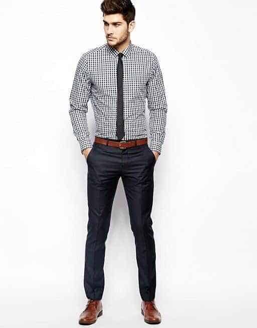check formal shirt outfit ideas