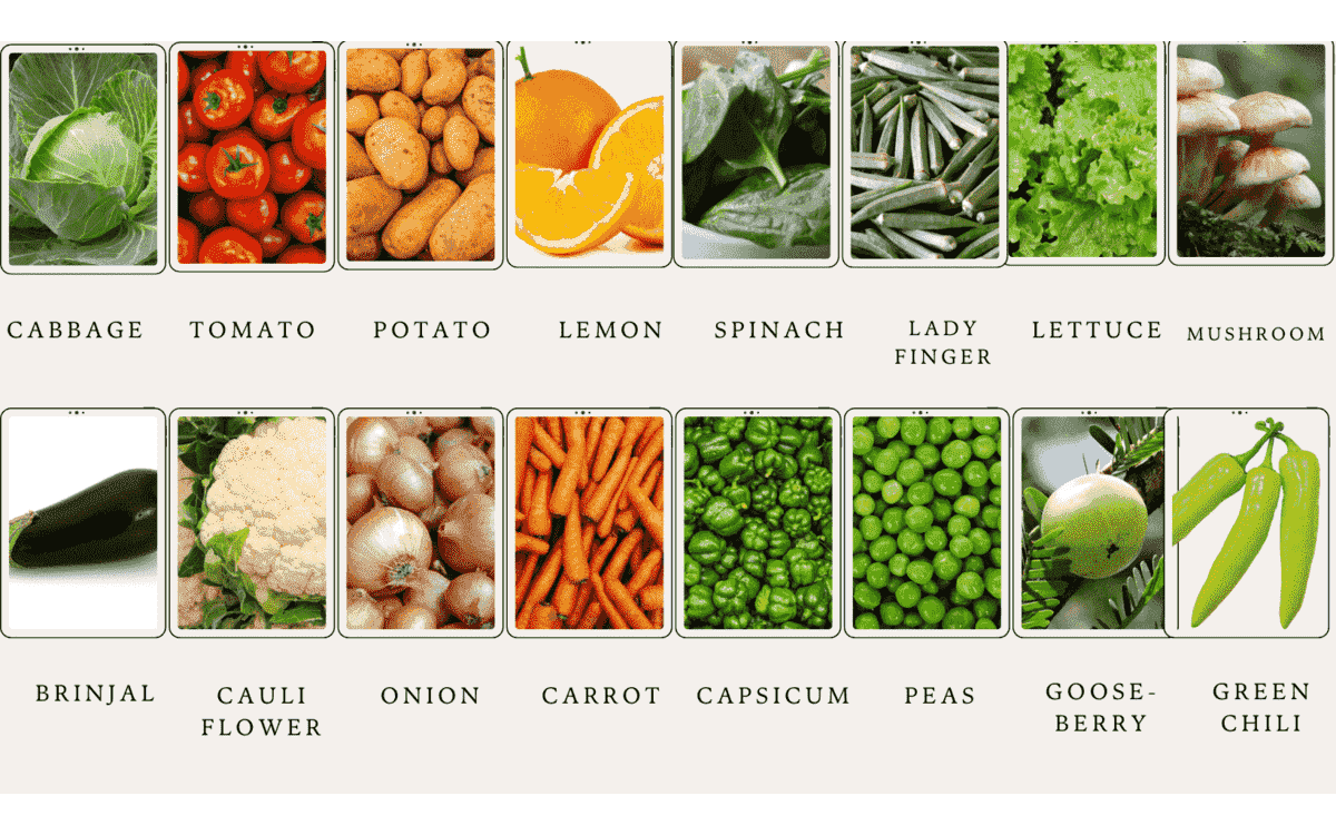 vegetable names